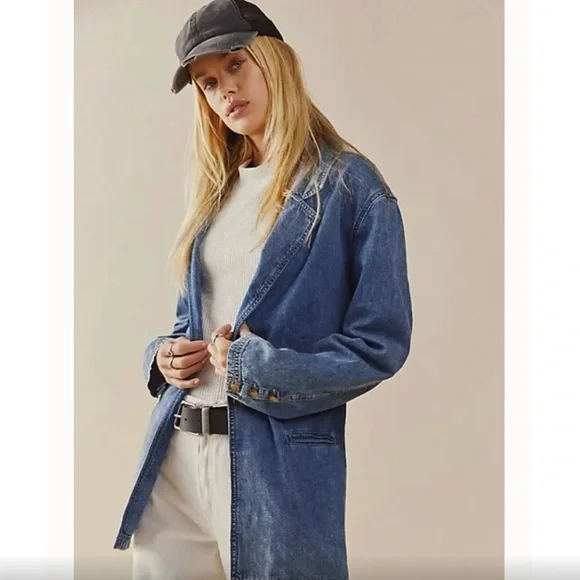 We The Free Beckett Denim Blue Jacket XS - Picture 7 of 8